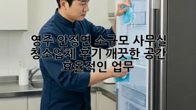영주 안정면 소규모 사무실 청소업체 후기: 깨끗한 공간, 효율적인 업무!