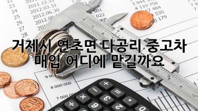 거제시 연초면 다공리 중고차 매입, 어디에 맡길까요?
